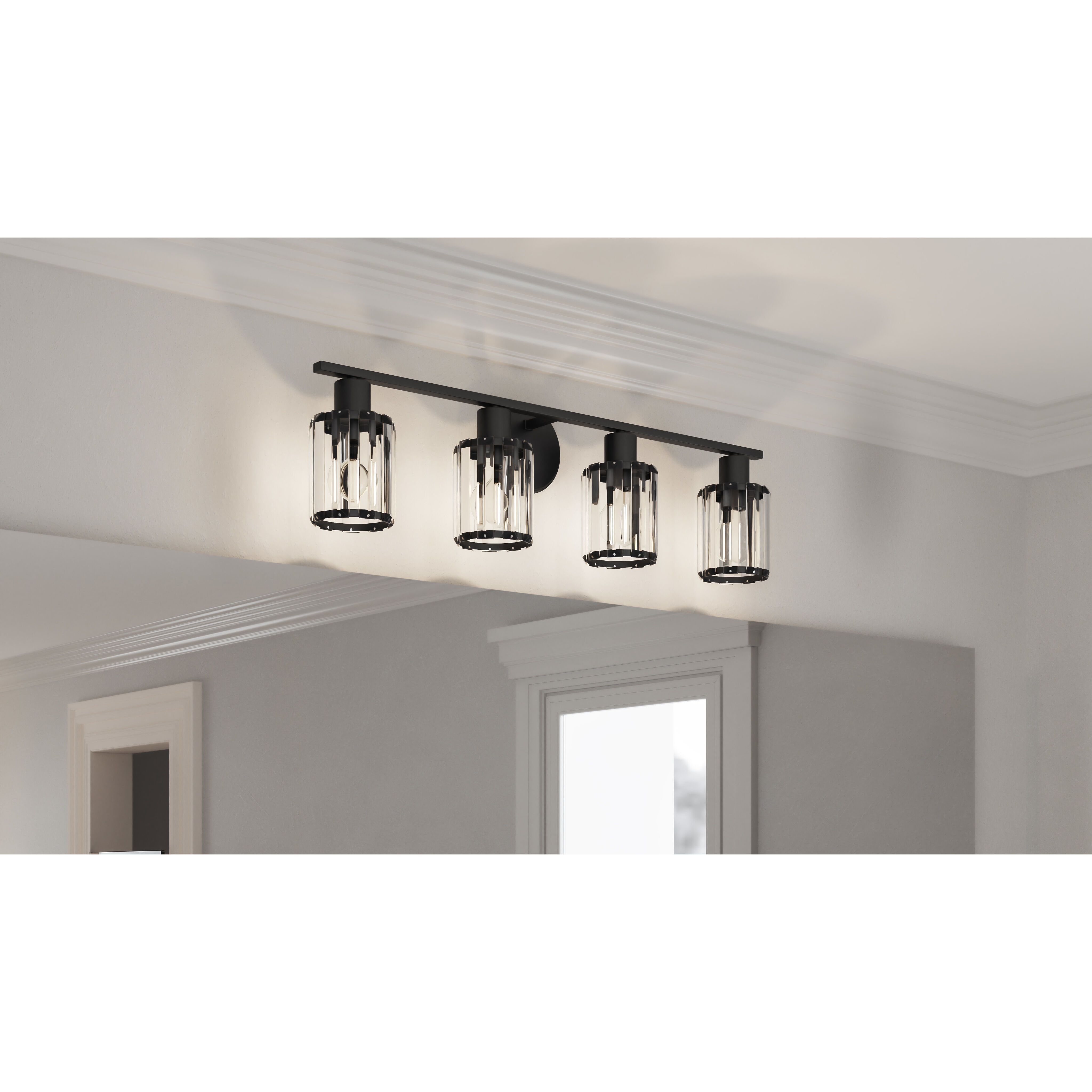 Isla 4 Light 29 inch Matte Black Bath Light Wall Light