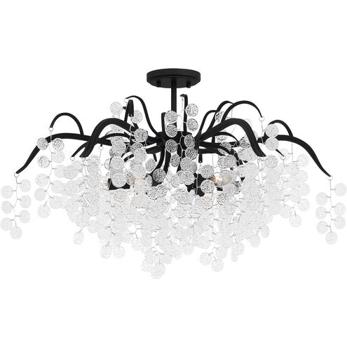 Maple 6 Light 29 inch Earth Black Semi-Flush Mount Ceiling Light, Extra Large
