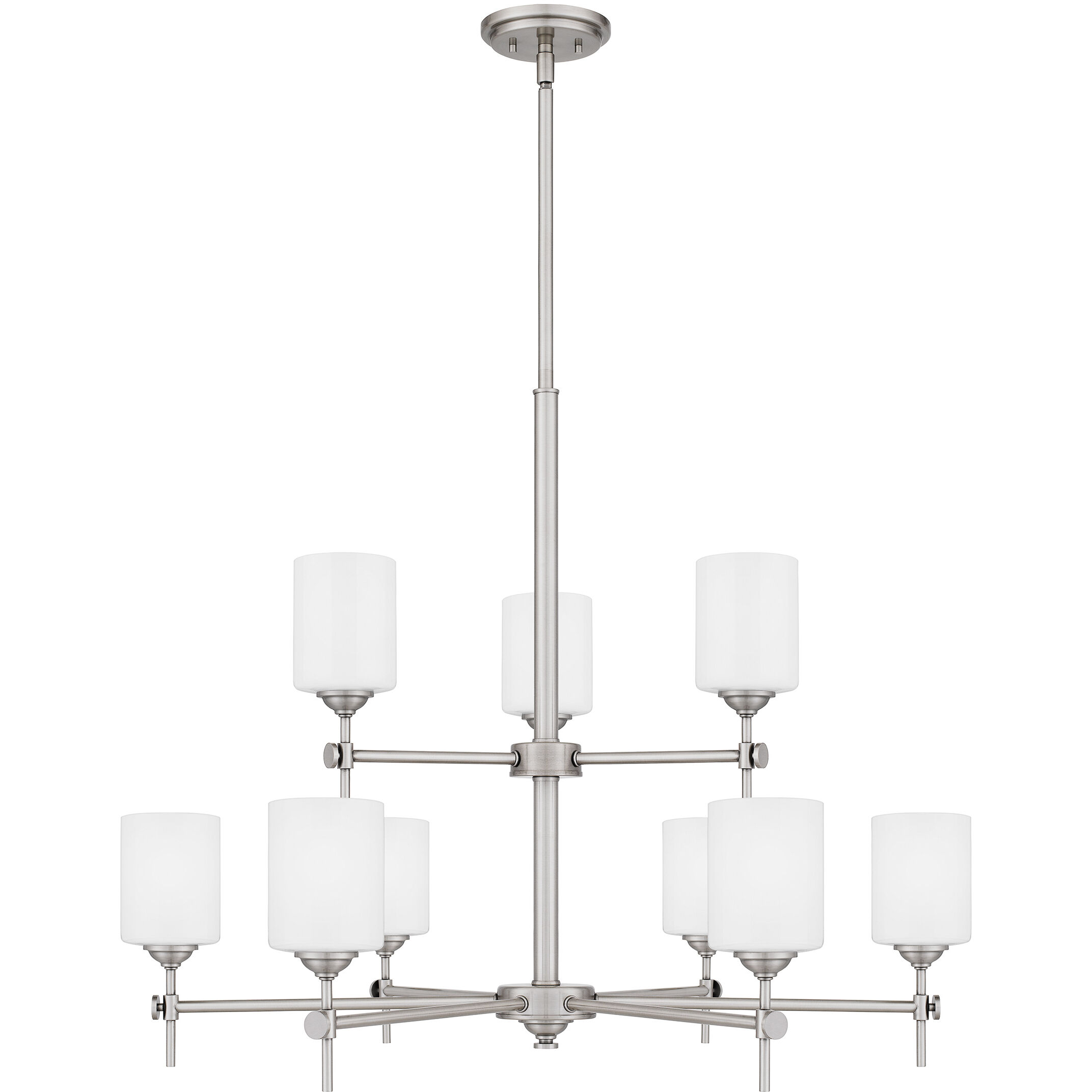 Aria 9 Light 34 inch Antique Polished Nickel Chandelier Ceiling Light