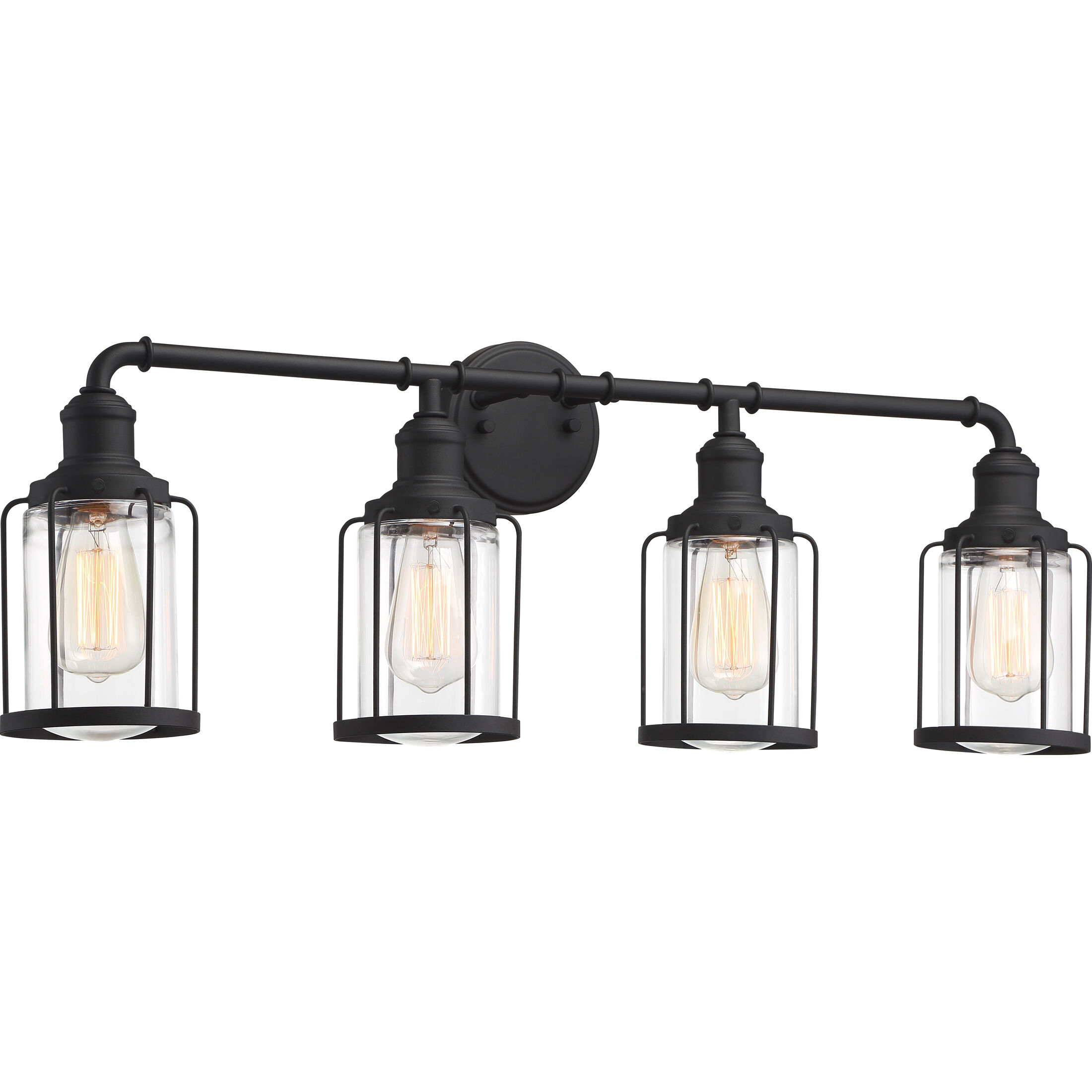 Ludlow 4 Light 34 inch Earth Black Bath Light Wall Light