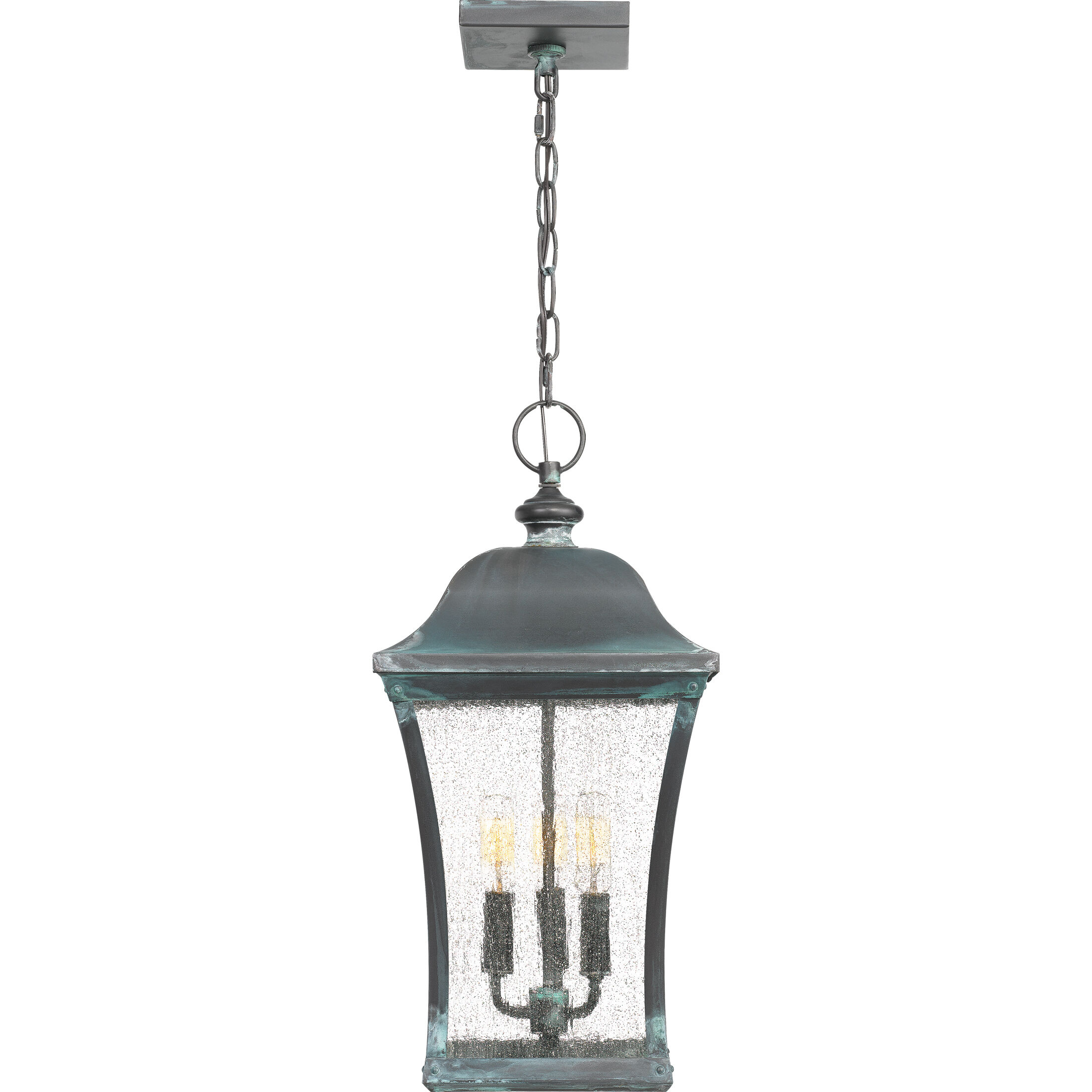 Bardstown 3 Light 10 inch Aged Verde Outdoor Hanging Lantern