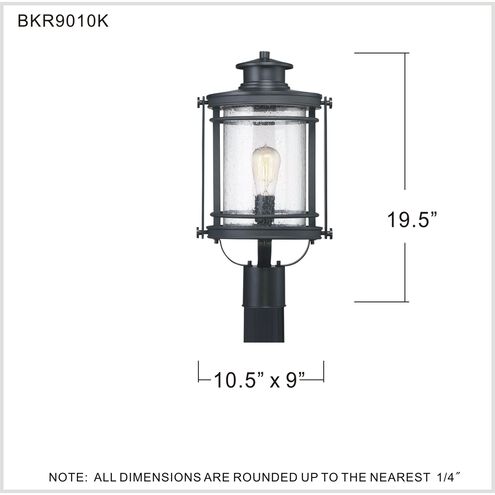 Booker 1 Light 20 inch Mystic Black Post Lantern