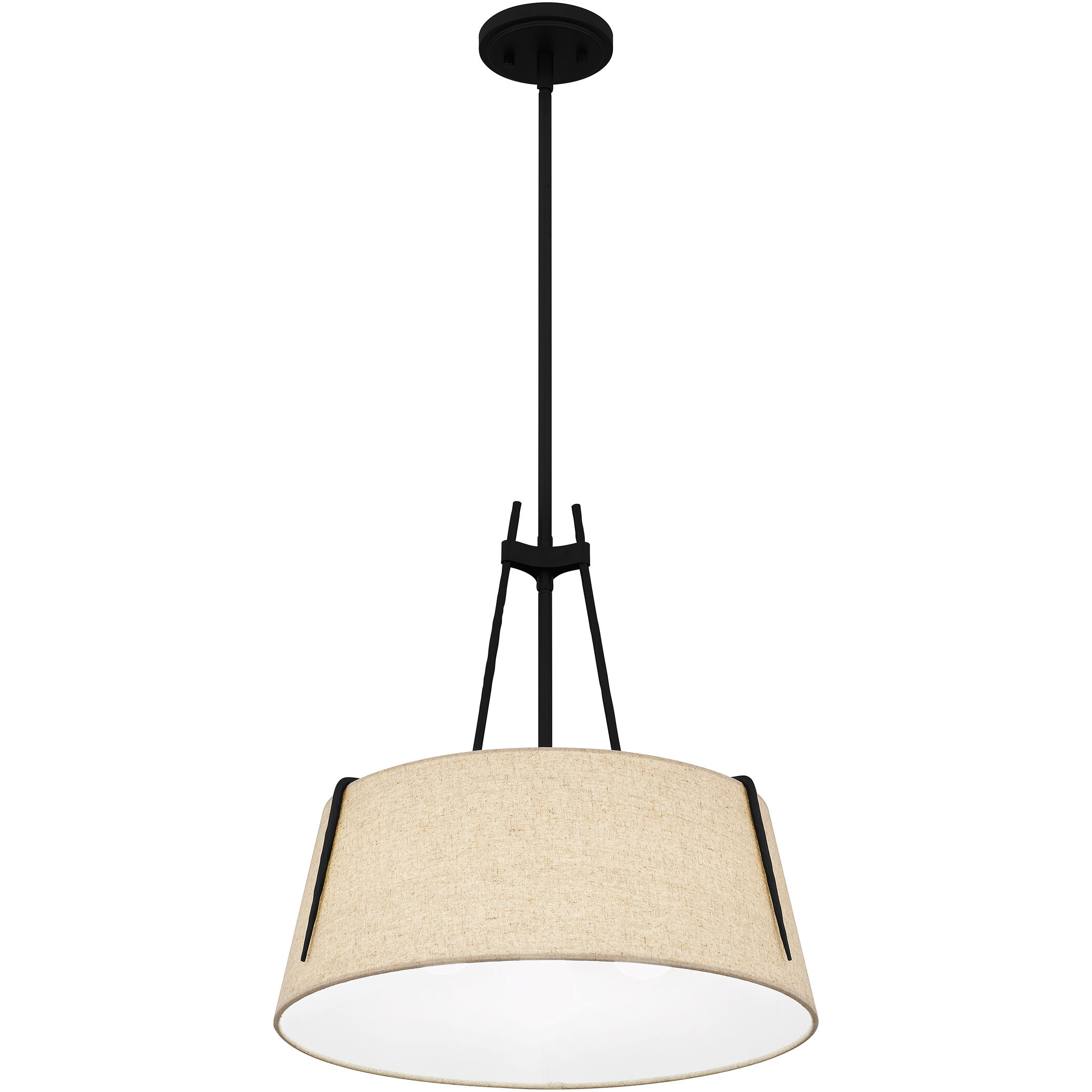 Quoizel LOA2818MBK Leona 3 Light 18 inch Matte Black Pendant