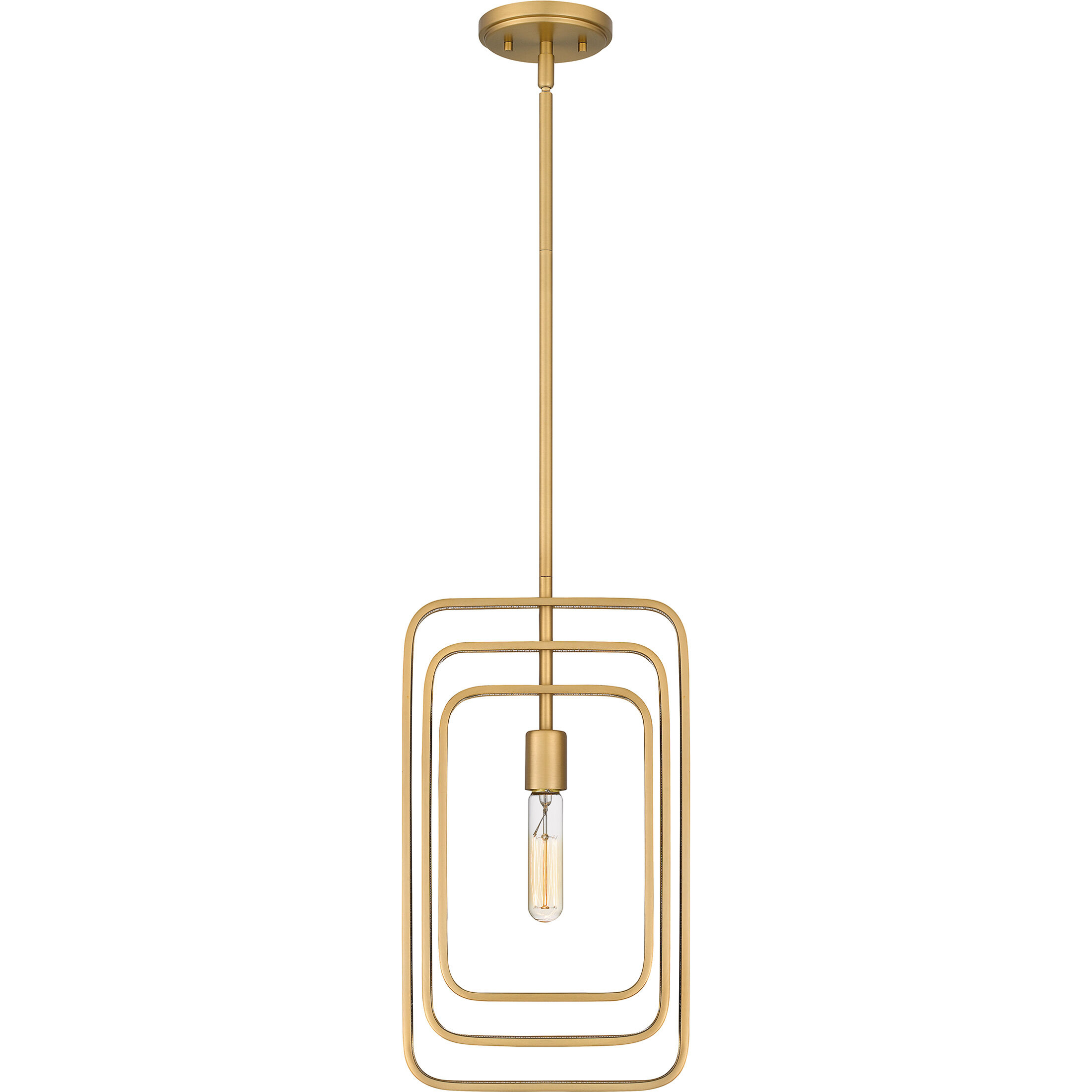 Dupree 1 Light 10 inch Brushed Weathered Brass Mini Pendant Ceiling Light