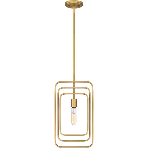 Dupree 1 Light 10 inch Brushed Weathered Brass Mini Pendant Ceiling Light