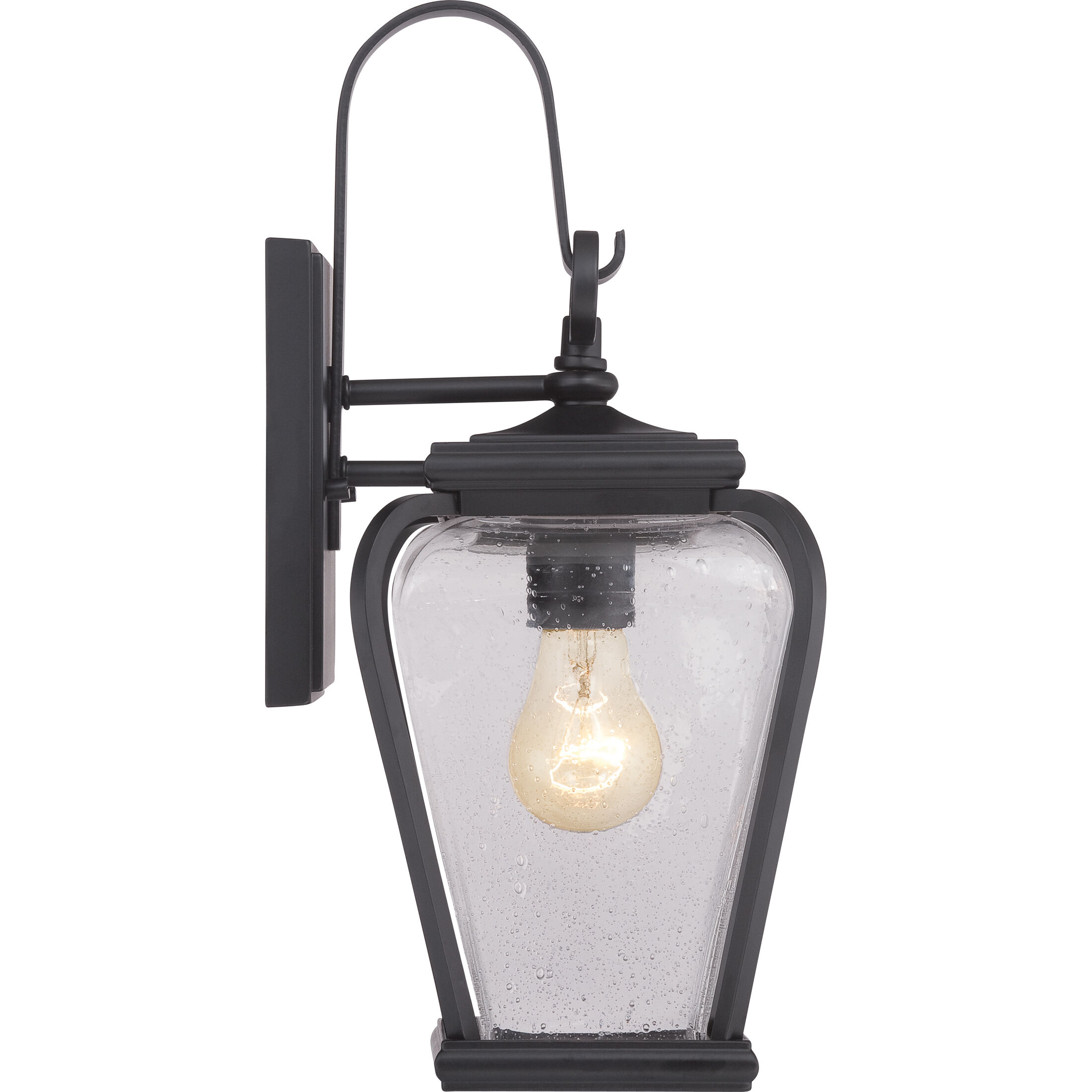 Province 1 Light 16 inch Mystic Black Outdoor Wall Lantern