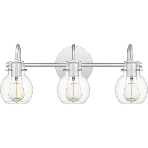 Andrews 3 Light 22 inch Polished Chrome Bath Light Wall Light