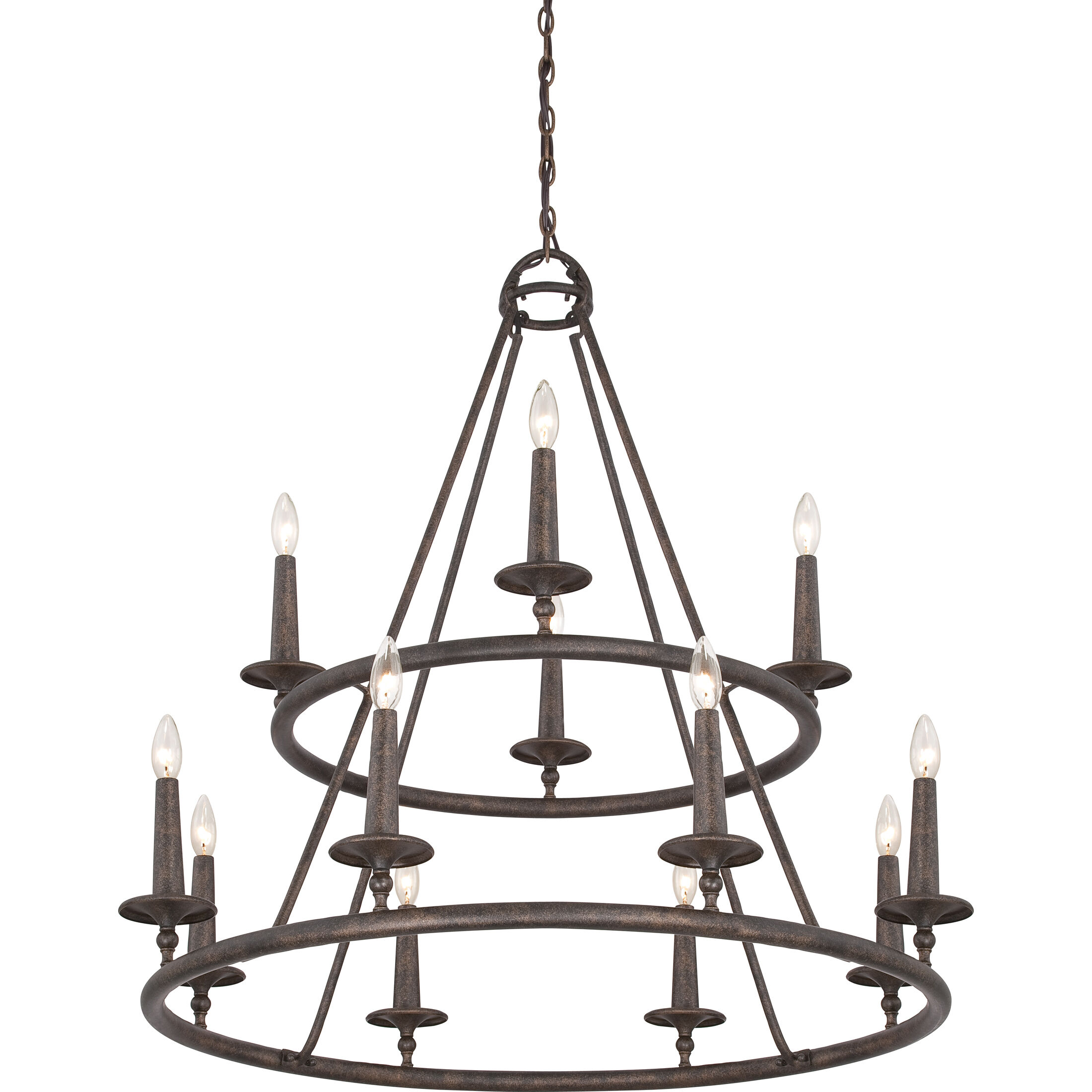 Voyager 12 Light 36 inch Malaga Foyer Chandelier Ceiling Light