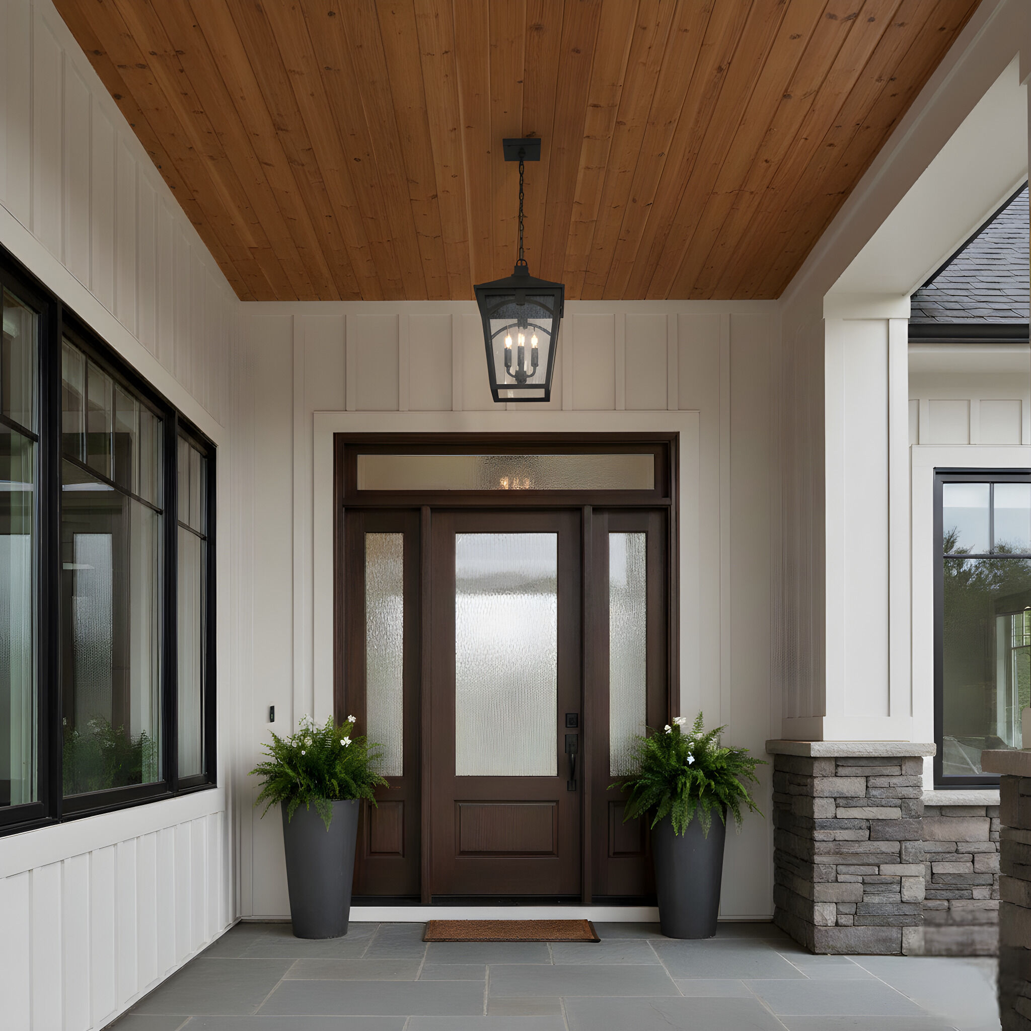 Jaxon 4 Light 10.75 inch Western Bronze Outdoor Hanging Lantern