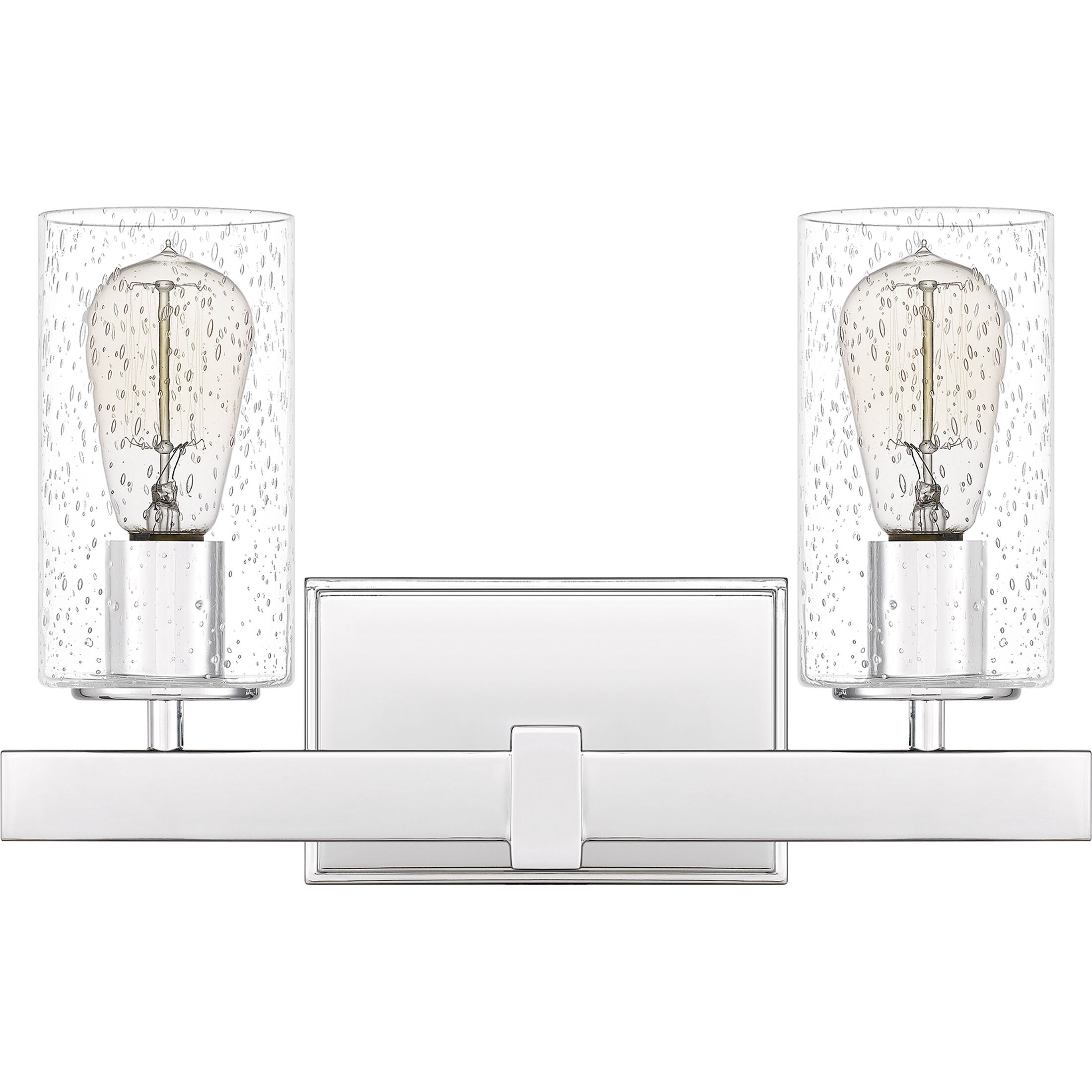 Kirby 2 Light 15 inch Polished Chrome Bath Light Wall Light, Medium