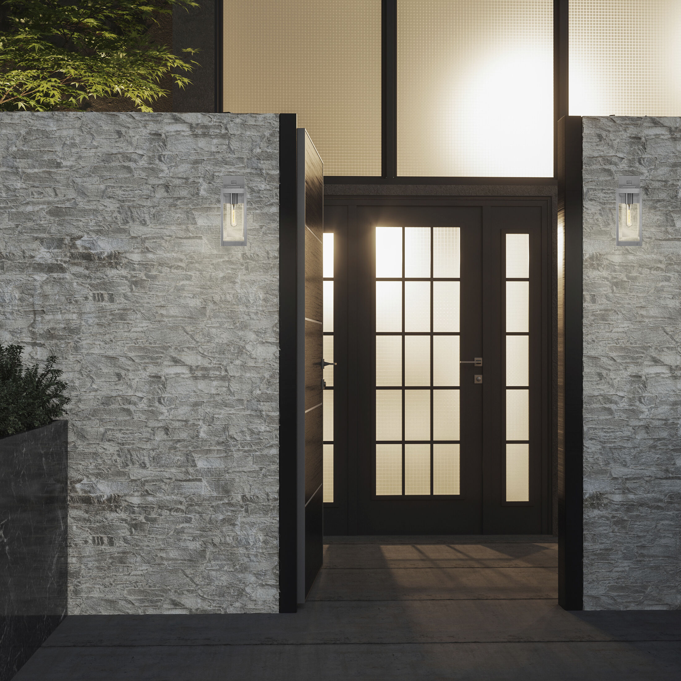 Westover 1 Light 14 inch Stainless Steel Outdoor Wall Lantern