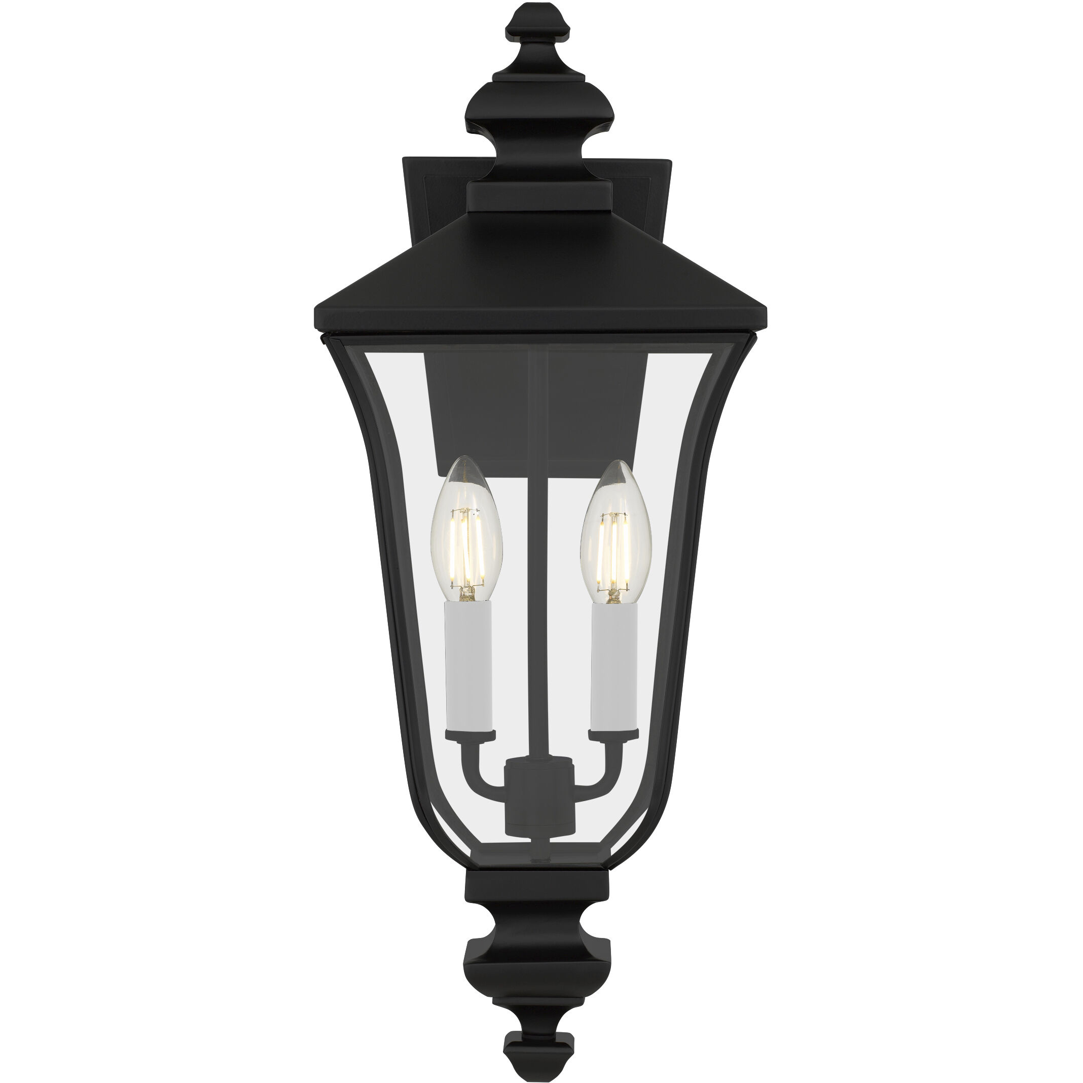 Farley 2 Light 20 inch Matte Black Outdoor Wall Lantern