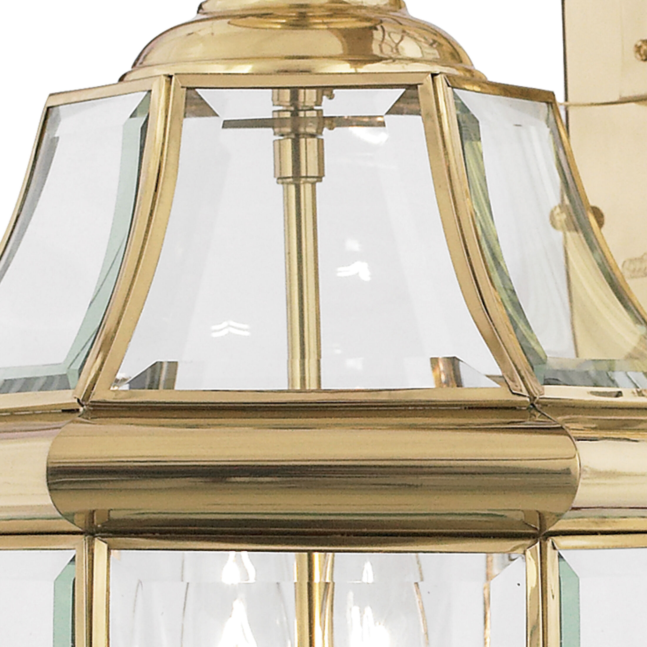 Newbury 2 Light 20 inch Polished Brass Outdoor Wall Lantern