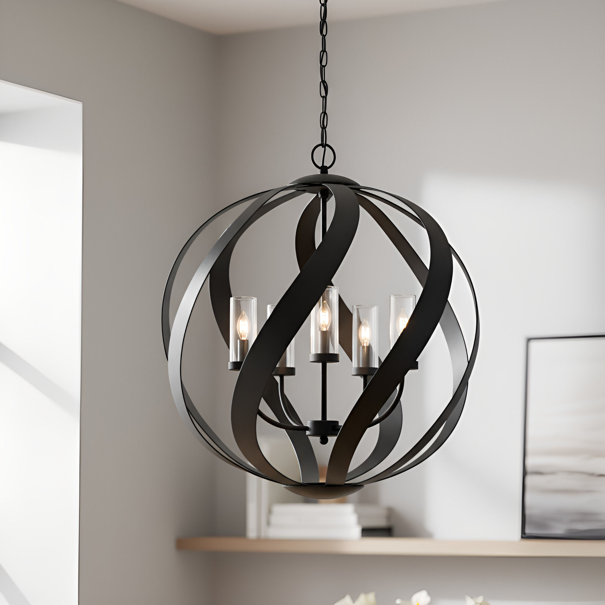 Blacksmith Pendant Ceiling Light in Earth Black