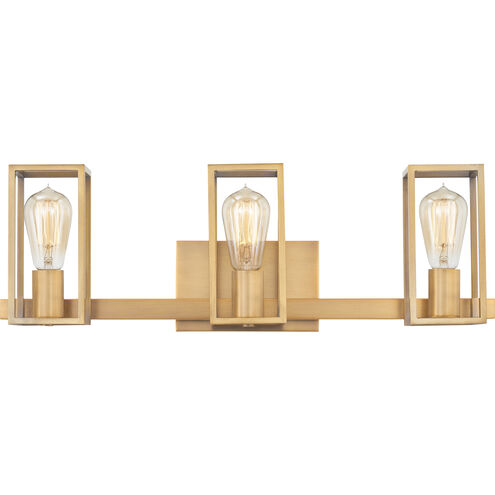 Leighton 3 Light 24 inch Weathered Brass Bath Light Wall Light, Large