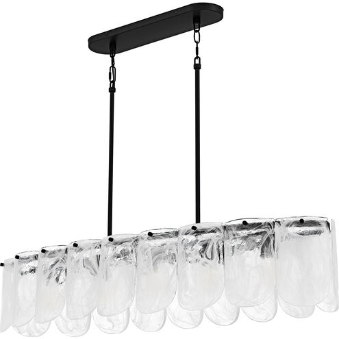 Cassidy 5 Light 43 inch Matte Black Linear Chandelier Ceiling Light, Large