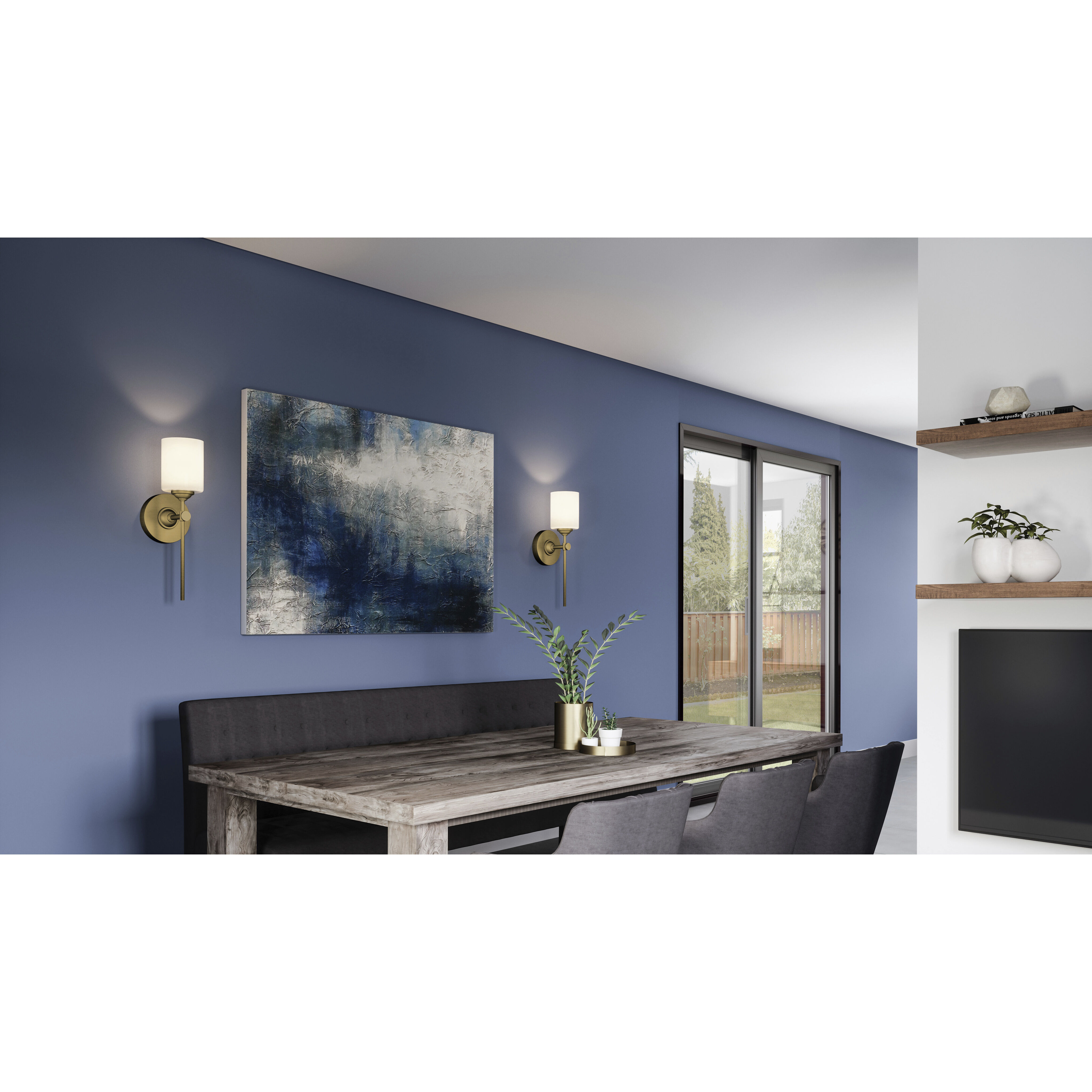 Aria 1 Light 5 inch Weathered Brass Wall Sconce Wall Light