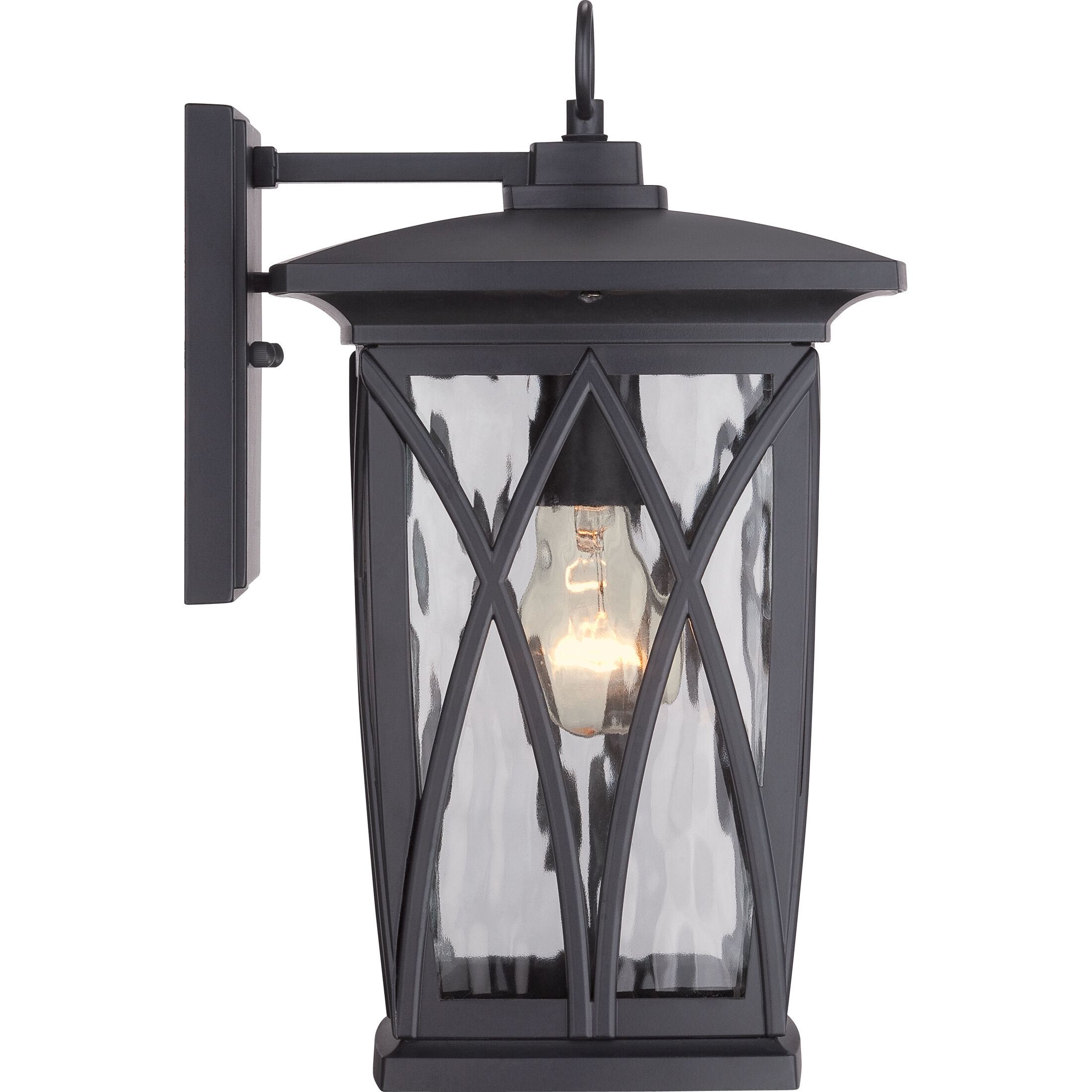 Grover 1 Light 15 inch Mystic Black Outdoor Wall Lantern