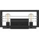 Awendaw 2 Light 16 inch Matte Black Bath Light Wall Light, Medium