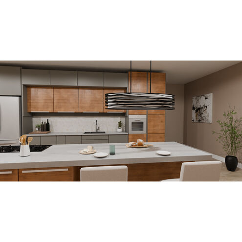 Spiral 5 Light 42 inch Mystic Black Island Light Ceiling Light, Medium