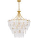 Lilestone 7 Light 28 inch Gold Leaf Pendant Ceiling Light, Large