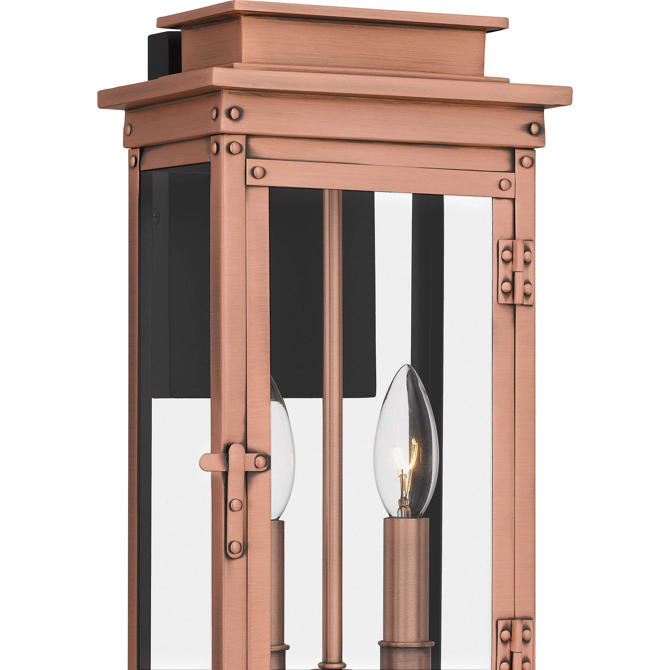 Noelle Outdoor Wall Lantern in Aged Copper, Medium