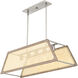 Syrah 5 Light 36 inch Brushed Nickel Island Light Ceiling Light