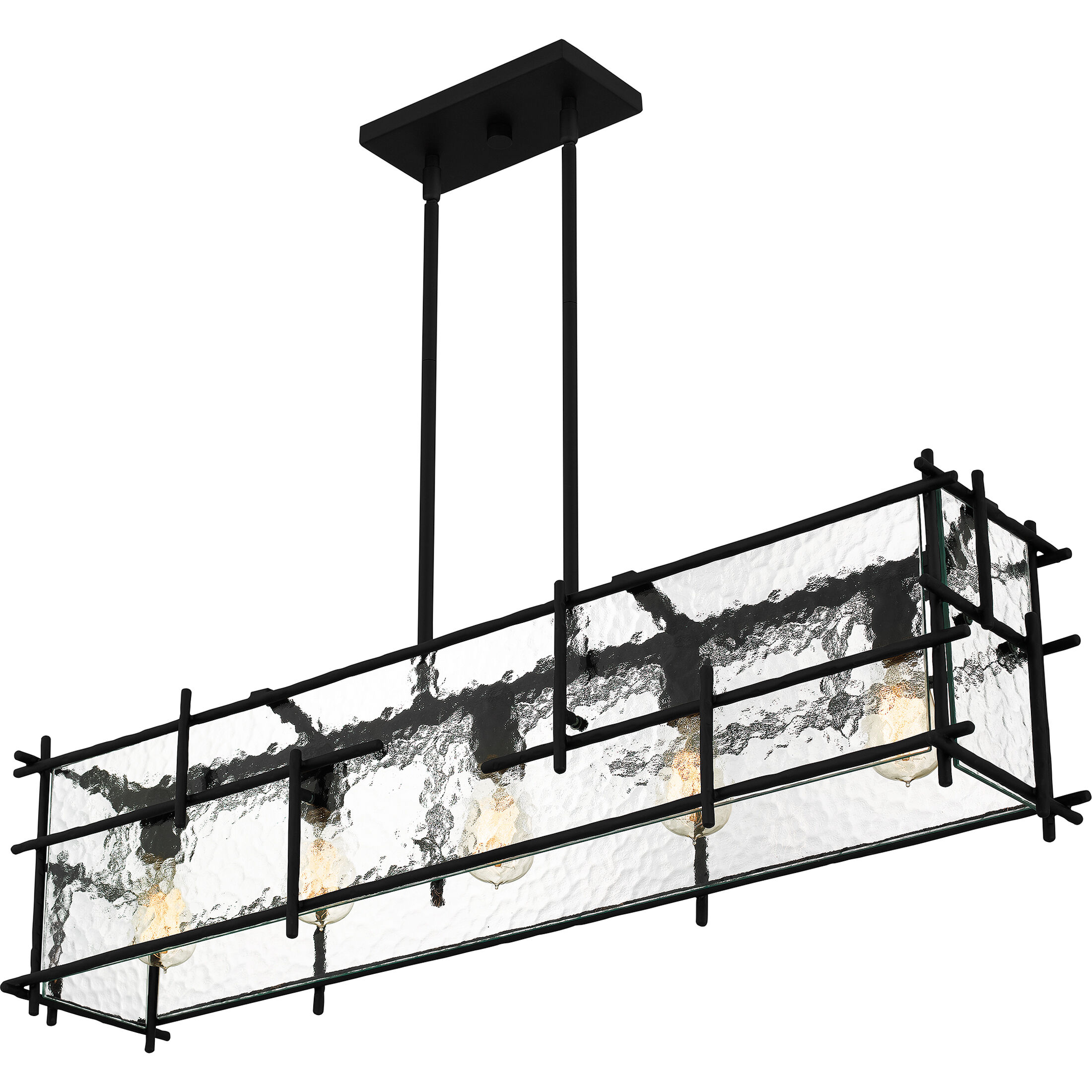 Daphne 5 Light 38.5 inch Matte Black Island Light Ceiling Light