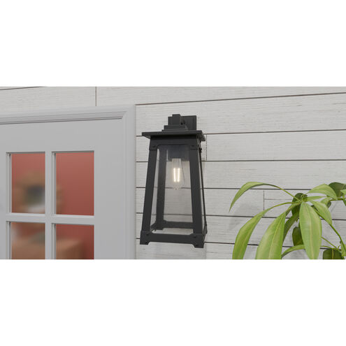 Drescher 1 Light 8 inch Matte Black Outdoor Lantern, Large