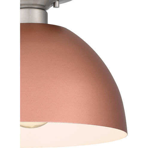 Eason 1 Light 10 inch Matte Rose Gold Semi-Flush Mount Ceiling Light