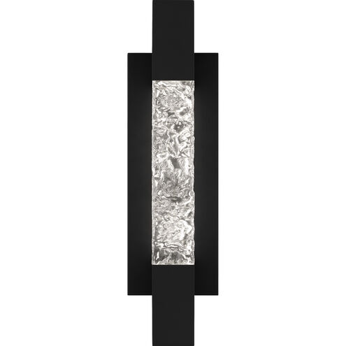 Solace LED 16 inch Matte Black Outdoor Wall Lantern, Medium