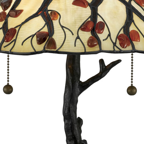 Agate 25 inch 75 watt Valiant Bronze Table Lamp Portable Light, Naturals