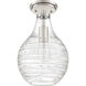 Genie 1 Light 9 inch Brushed Nickel Semi-Flush Mount Ceiling Light