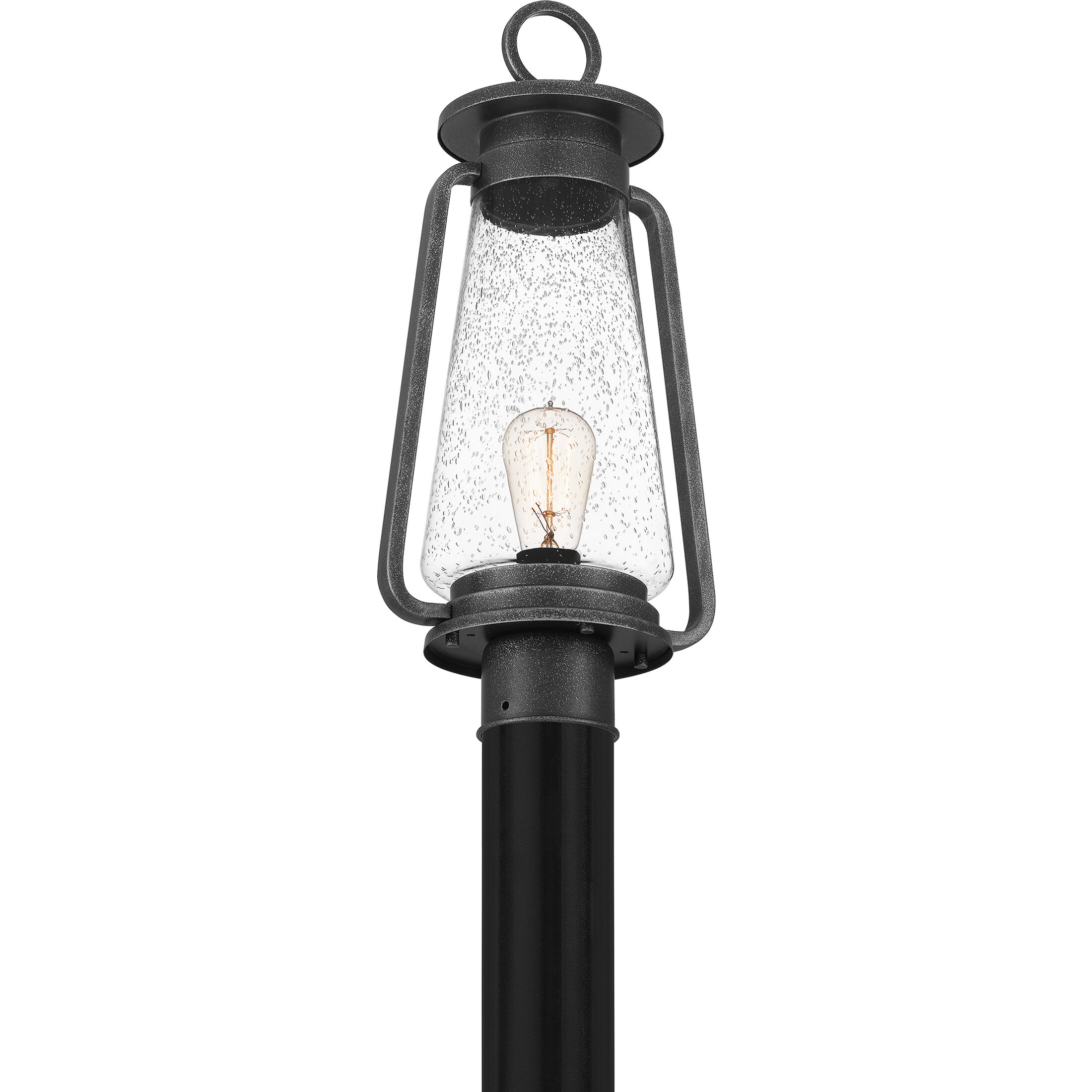 Sutton 1 Light 19.25 inch Speckled Black Outdoor Post Lantern, Large