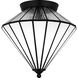 Liam 3 Light 15.25 inch Matte Black Flush Mount Ceiling Light, Medium