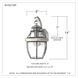 Newbury 1 Light 14 inch Pewter Outdoor Wall Lantern