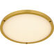 Donne LED 15.75 inch Brushed Gold Semi-Flush Mount Ceiling Light, Medium