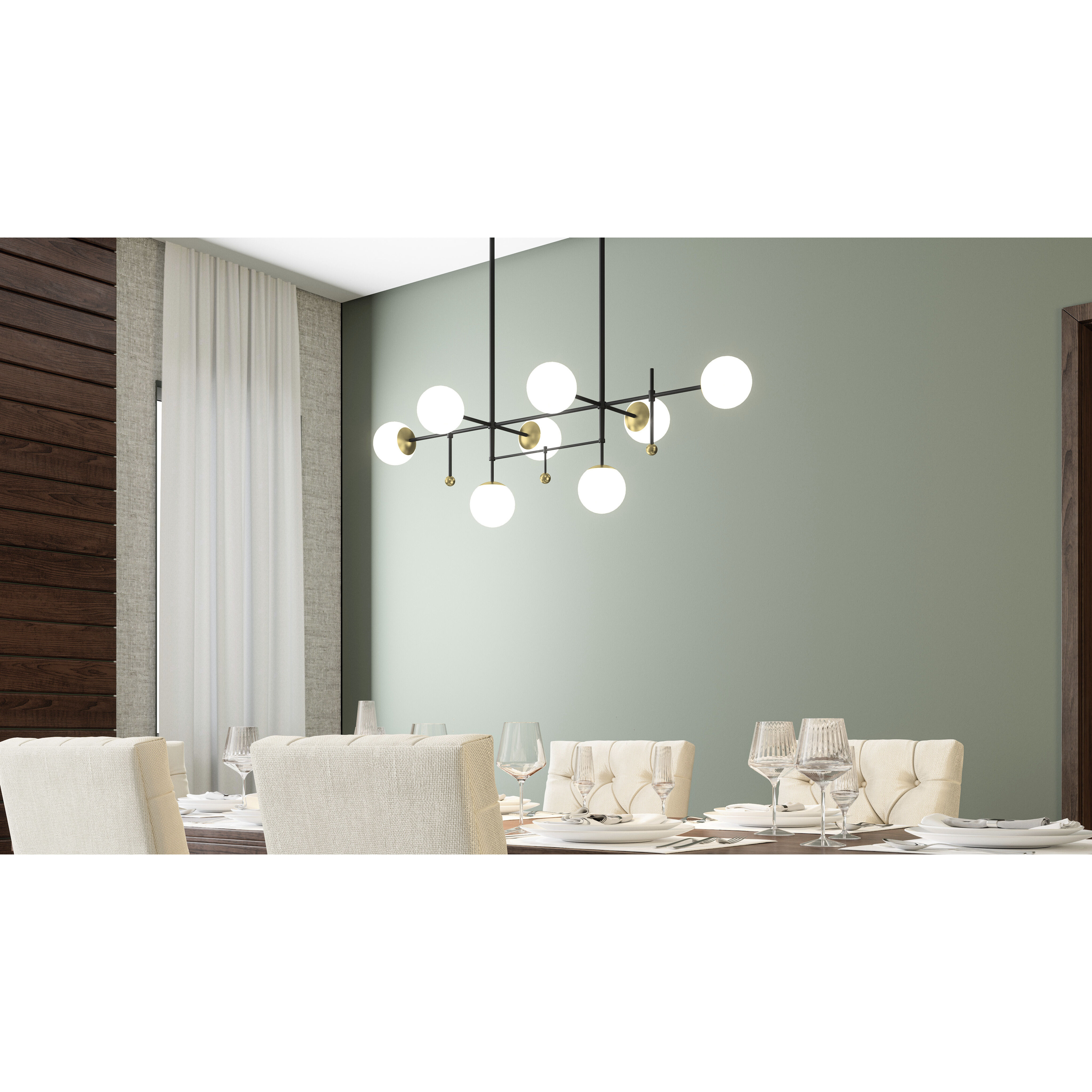 Blaire LED 40 inch Matte Black Island Light Ceiling Light