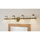 Regency 4 Light 36 inch Weathered Brass Bath Light Wall Light