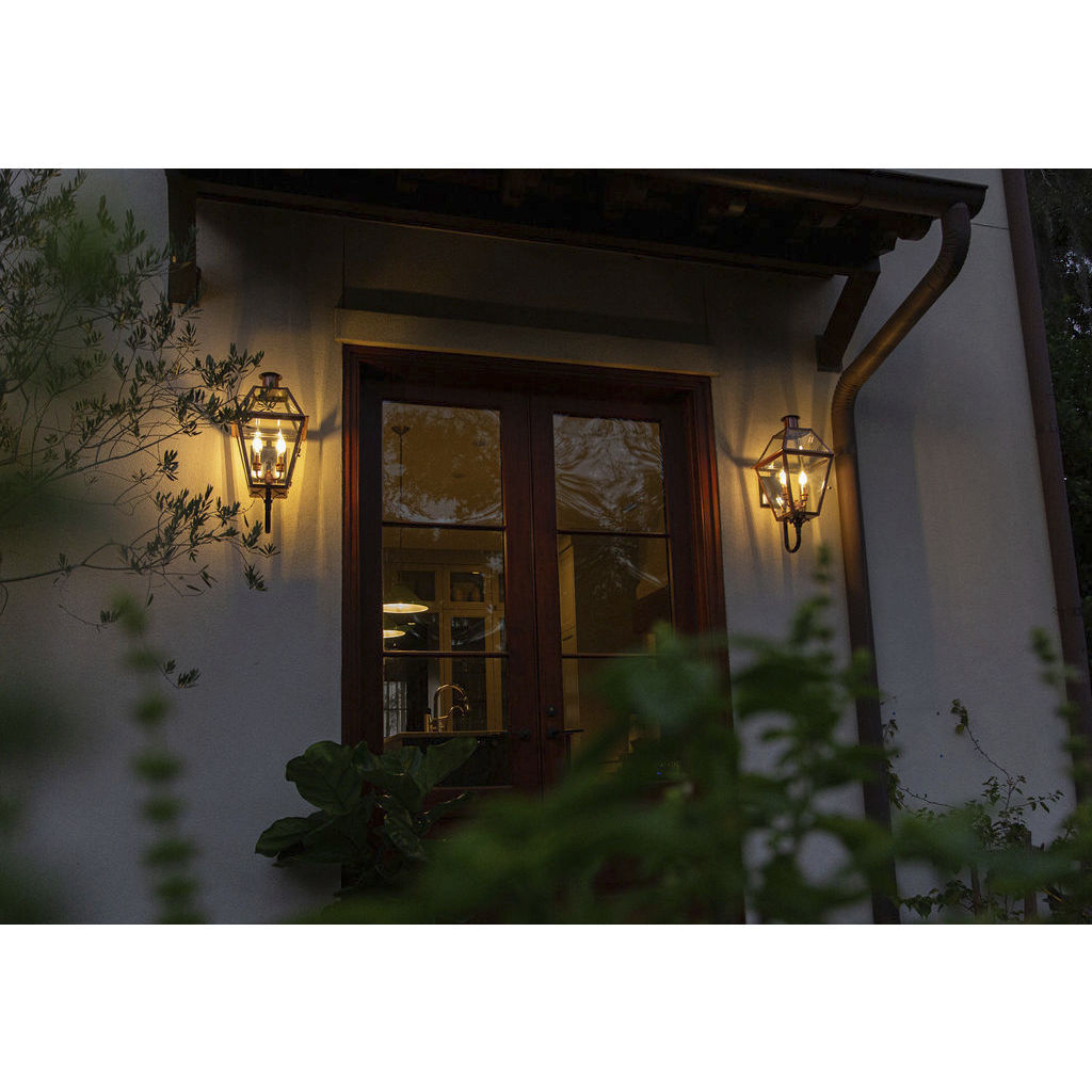 Rue De Royal 2 Light 24 inch Aged Copper Outdoor Wall Lantern