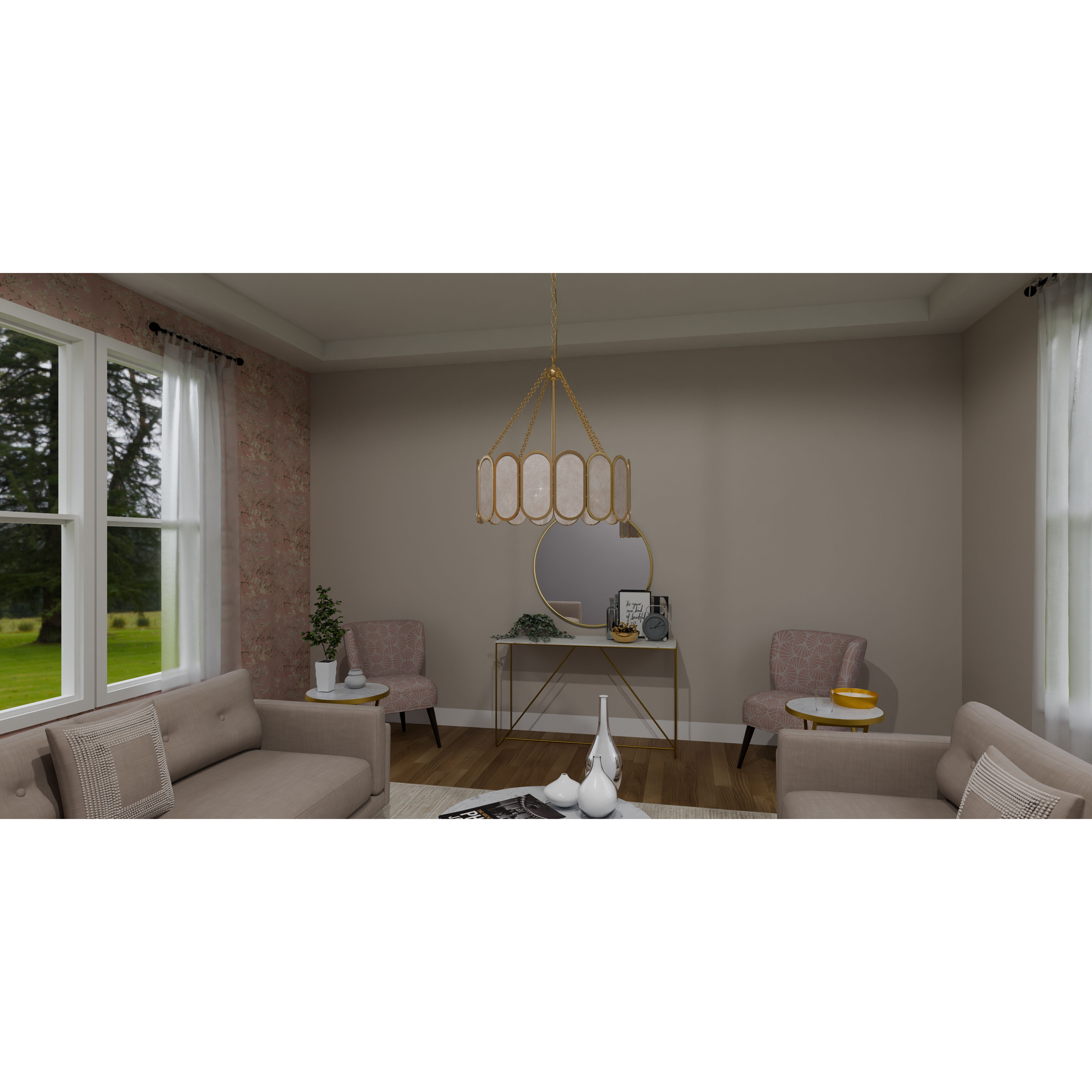 Amalia 4 Light 22 inch Light Gold Pendant Ceiling Light