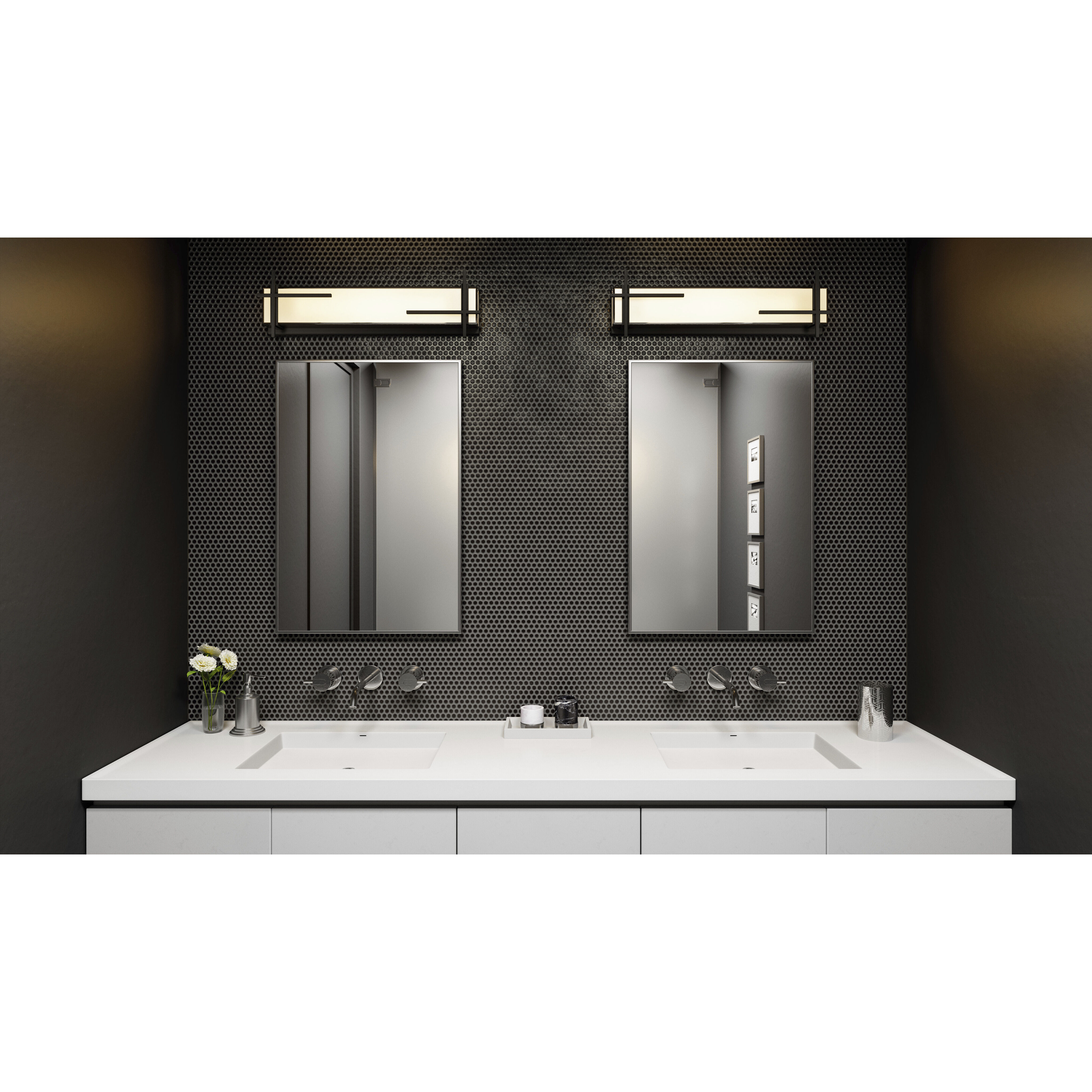Wylie LED 23 inch Earth Black Bath Light Wall Light