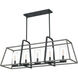 Quoizel 5 Light 40 inch Distressed Iron Linear Chandelier Ceiling Light