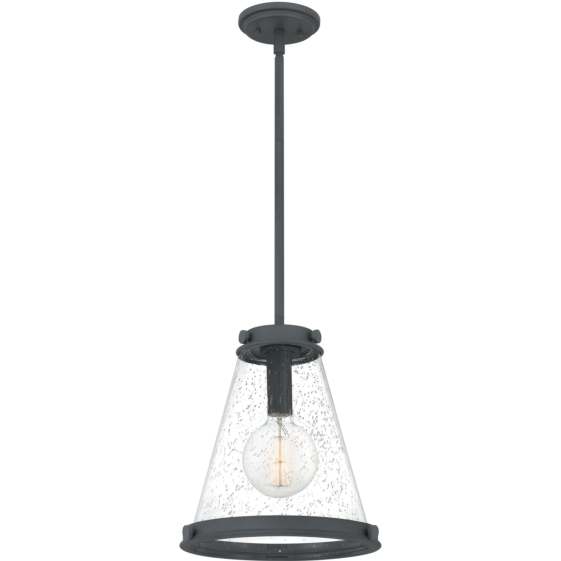 Bristol 1 Light 13 inch Mottled Black Mini Pendant Ceiling Light
