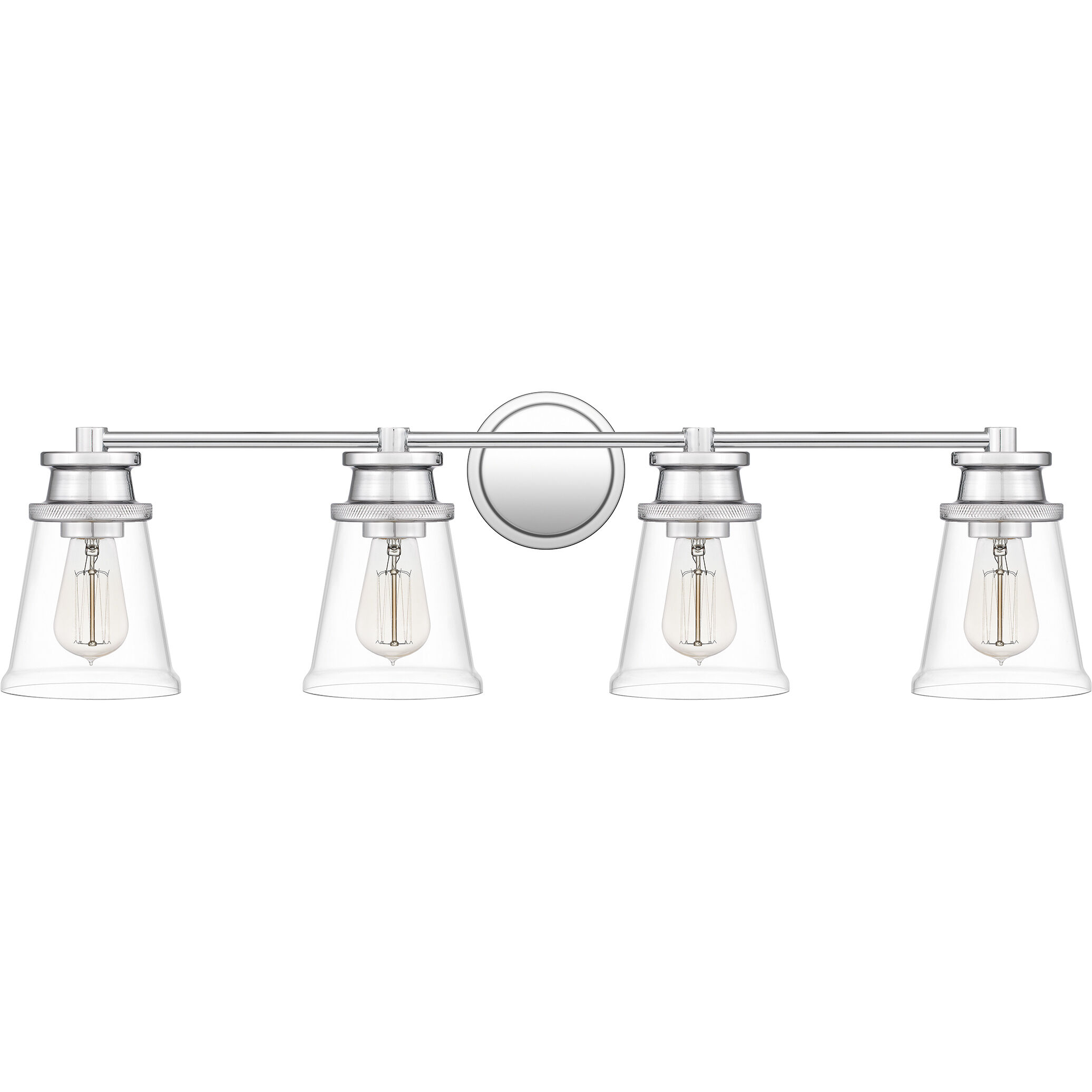 Haverfield 4 Light 33 inch Polished Chrome Bath Light Wall Light