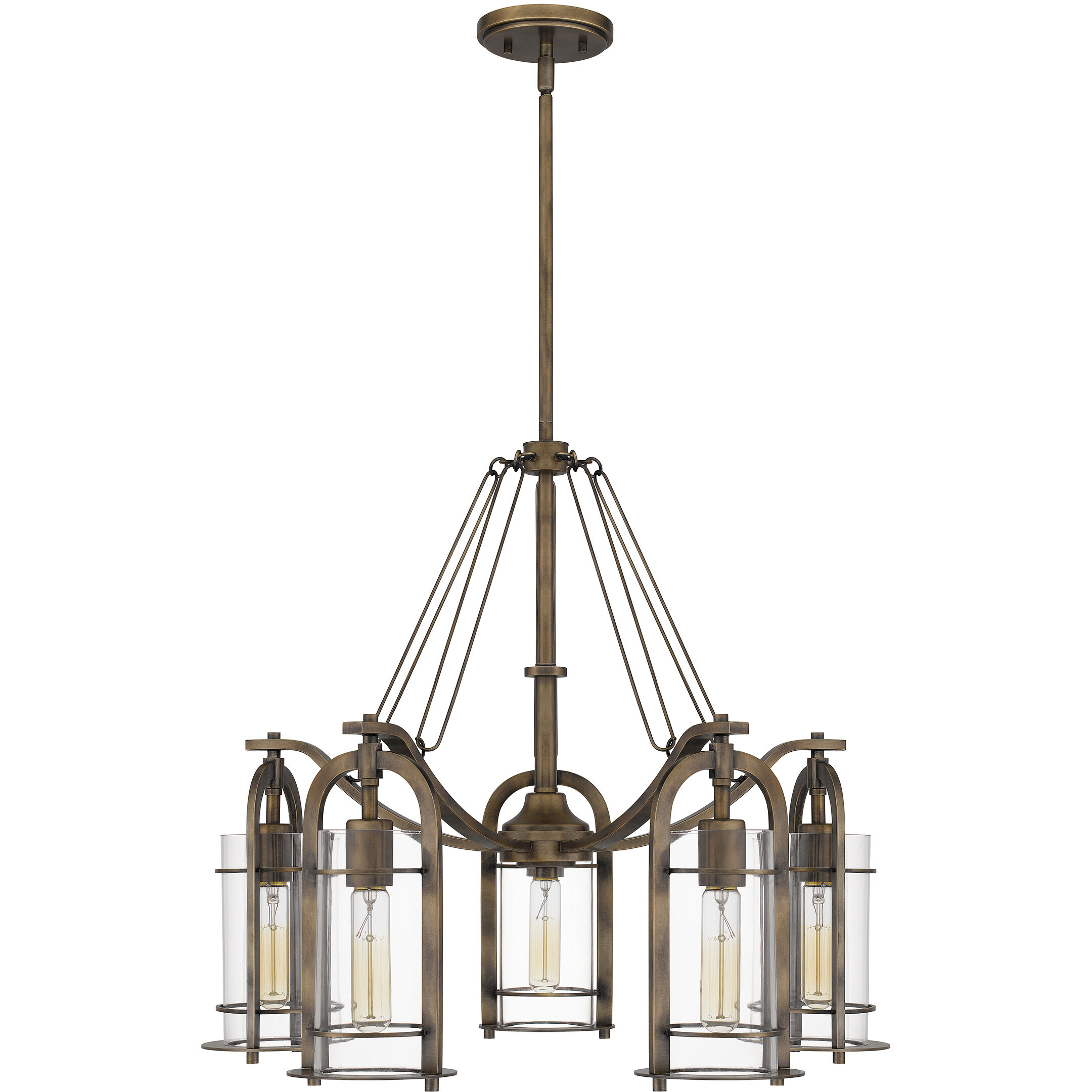 Toscana 5 Light 26 inch Statuary Bronze Chandelier Ceiling Light