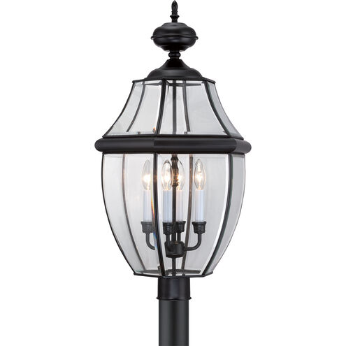 Newbury 4 Light 30 inch Mystic Black Outdoor Post Lantern