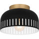 Keagan 1 Light 11 inch Matte Black Flush Mount Ceiling Light, Small