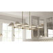 Penley 8 Light 42 inch Brushed Gold Linear Chandelier Ceiling Light, Medium