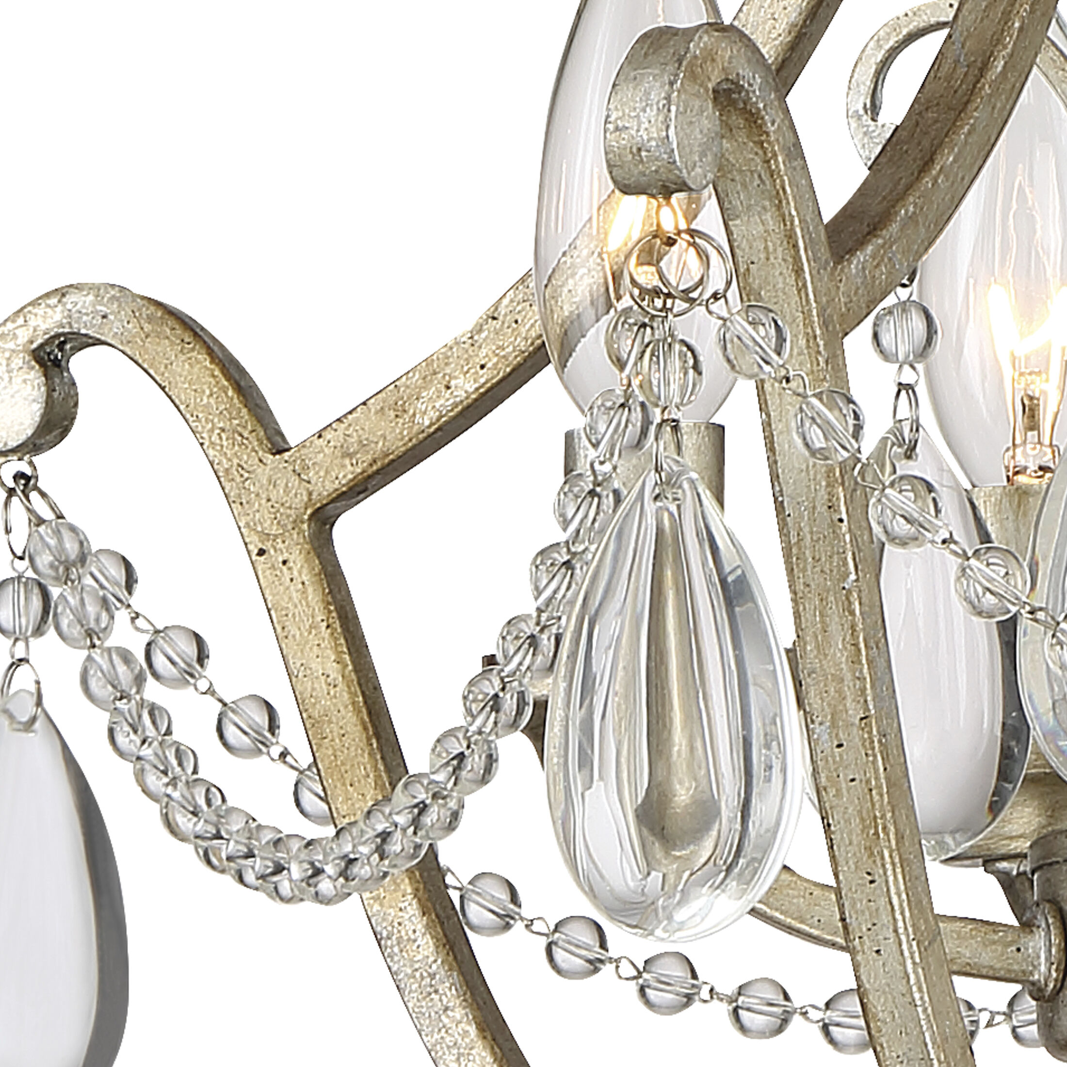 Regent 4 Light 16 inch Vintage Gold Semi-Flush Mount Ceiling Light